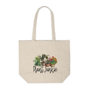 Plant Junkie Custom Canvas Tote Bag